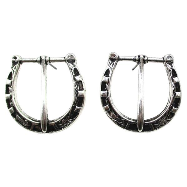 SMALL BELT BUCKLE POST EARRINGS