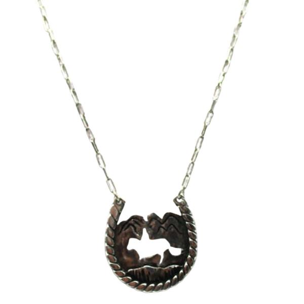 WESTERN HORSE SHOE CHARM NECKLACE