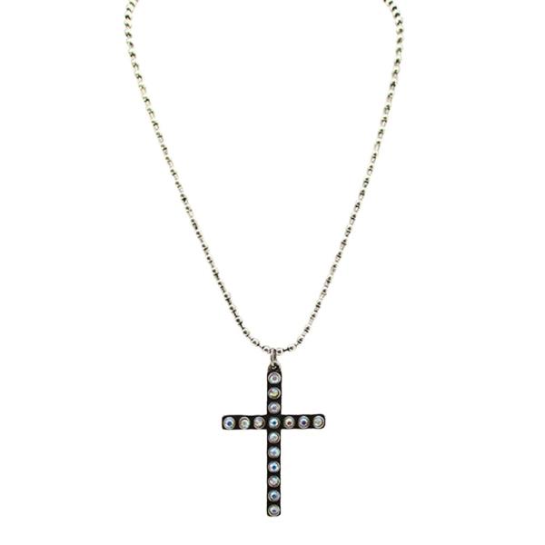 WESTERN BUBBLE CROSS NECKLACE