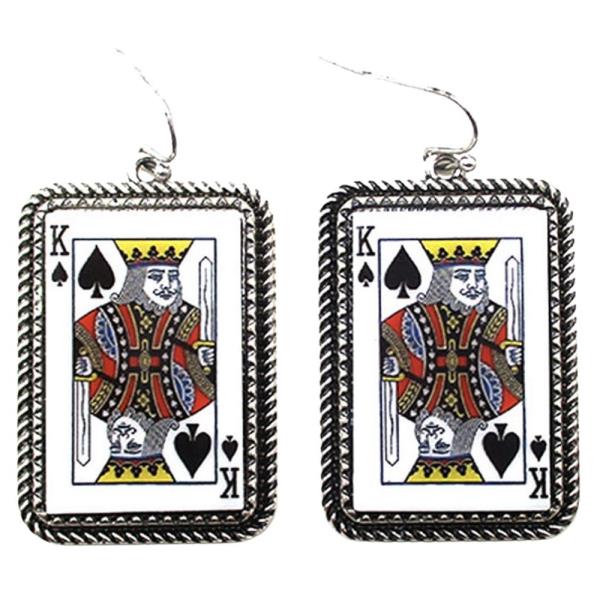 SPADE KING DANGLE EARRING