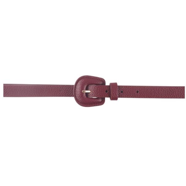 COVERED SQUARE BUCKLE SKINNY BELT