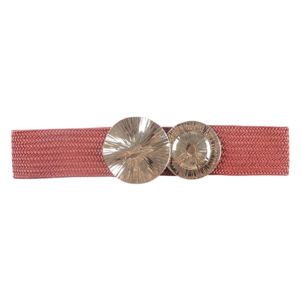 METAL DOUBLE DISC STRETCH WAIST BELT