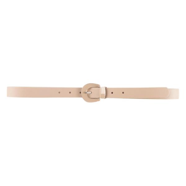 METAL SQUARE BUCKLE SKINNY BELT