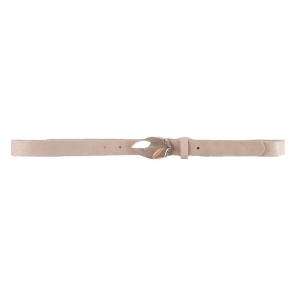 METAL LEAF BUCKLE SKINNY BELT