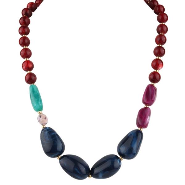 CHUNKY ASSORTED BEAD NECKLACE