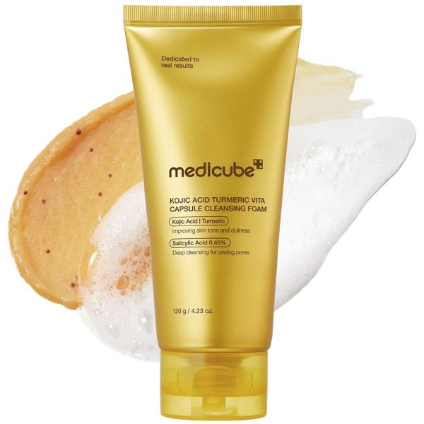 MEDICUBE KOJIC ACID TURMERIC VITA CAPSULE CLEANSING FOAM