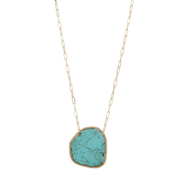 ORGANIC TQ STONE PENDANT NECKLACE