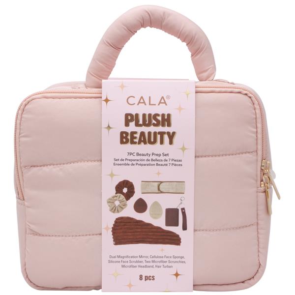 CALA PLUSH BEAUTY 8PC PREP SET W QUILTED HANDLE BAG