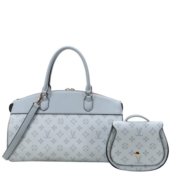 2IN1 DESIGN PRINT SATCHEL W CROSSBODY BAG