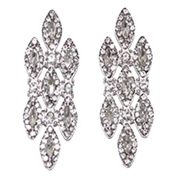 RHINESTONE MARQUISE CLUSTER STATEMENT STUD EARRING