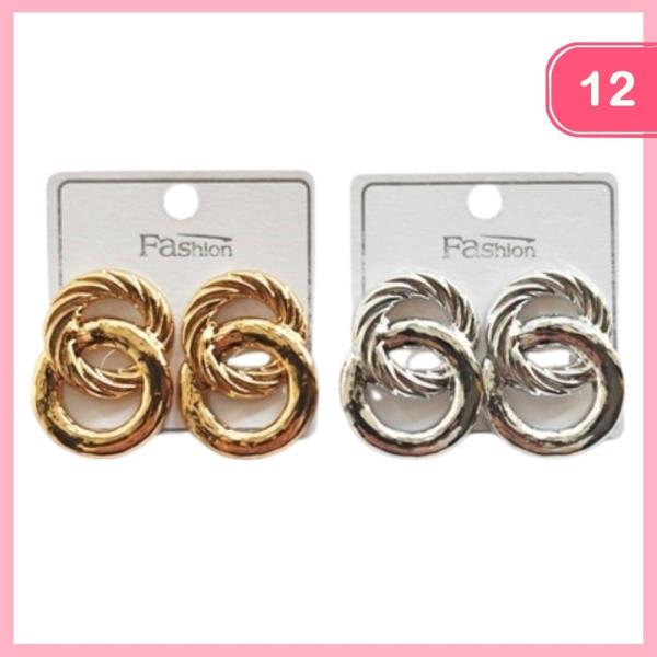INTERLOCKING POST EARRING (12 UNITS)