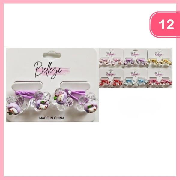 CUTE HAIR TIES (12 UNITS)