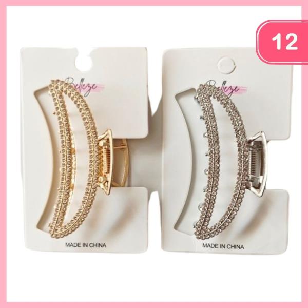 METAL HAIR CLAW CLIP (12 UNITS)