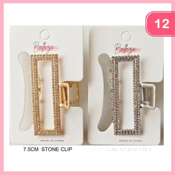 METAL HAIR CLAW CLIP (12 UNITS)