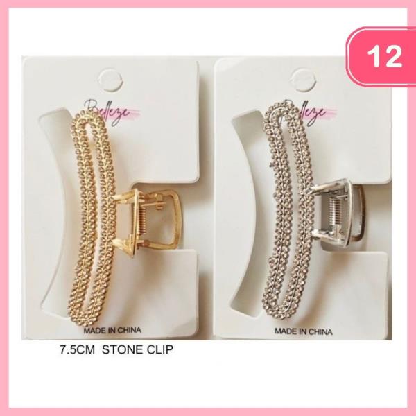 METAL HAIR CLAW CLIP (12 UNITS)