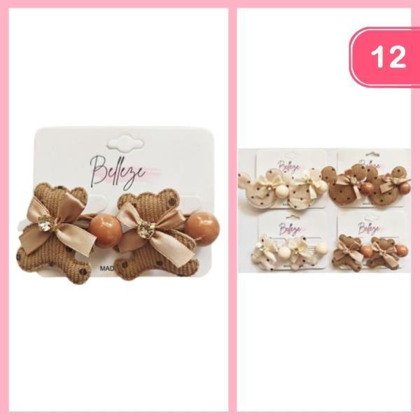 CUTE HAIR CLIPS (12 UNITS)