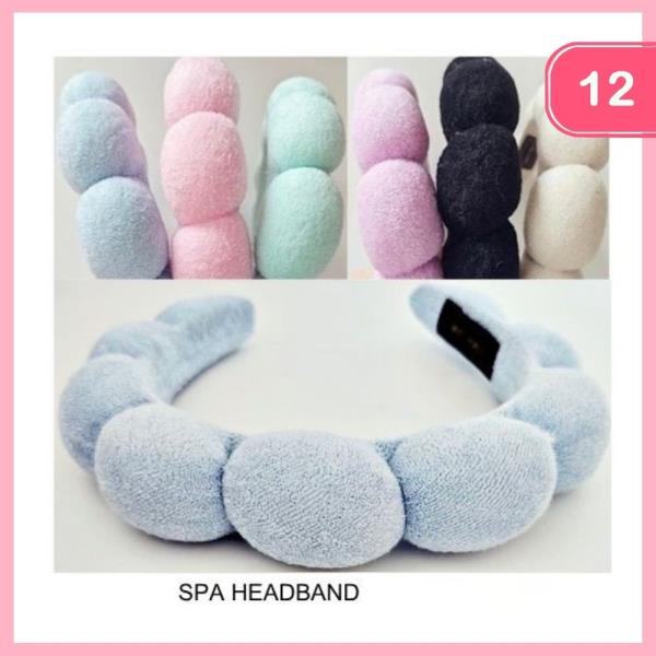 CHUNKY SPA HEADBAND (12 UNITS)