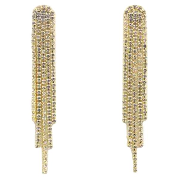 RHINESTONE MULTI ROW FRINGE STATEMENT DROP EARRING