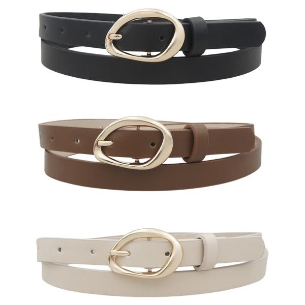 ORGANIC OVAL BUCKLE MINI TRIO BELT