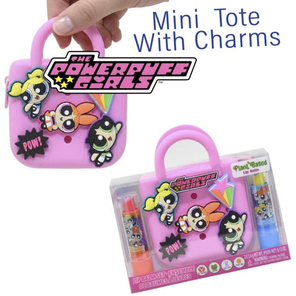 POWER PUFF SILICONE TOTE W 2 LIP BALMS