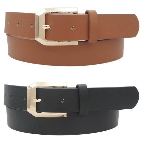 DUO ANGLED RECTANGLE BUCKLE BELT