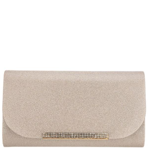 RHINESTONE ACCENTED ENVELOPE CLUTCH EVENING BAG