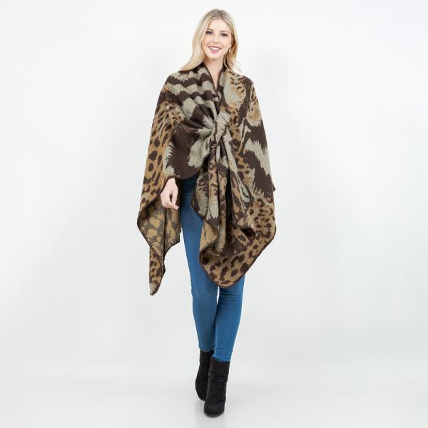 ANIMAL PRINT SHAWL W/ LOOP