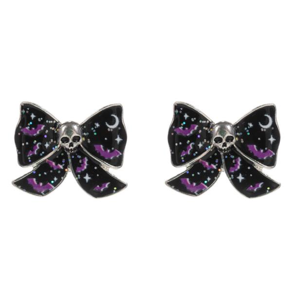 HALLOWEEN BOW POST EARRING