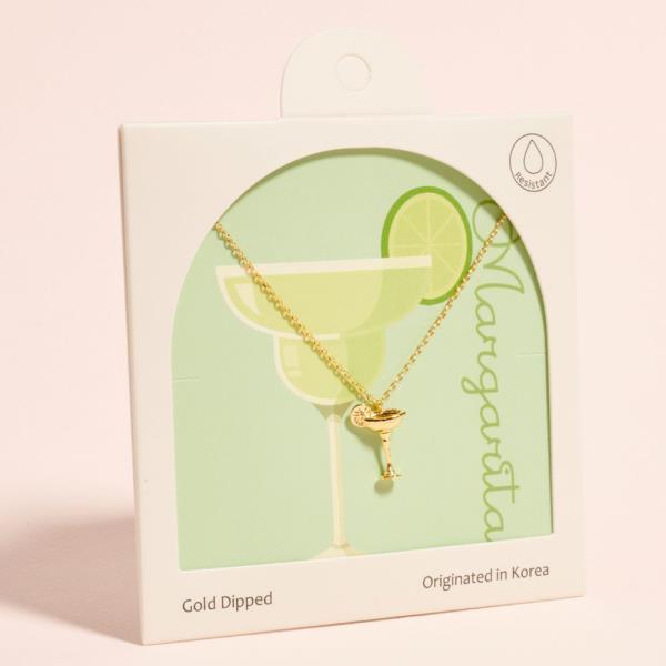 GOLD DIPPED MARGARITA PENDANT NECKLACE