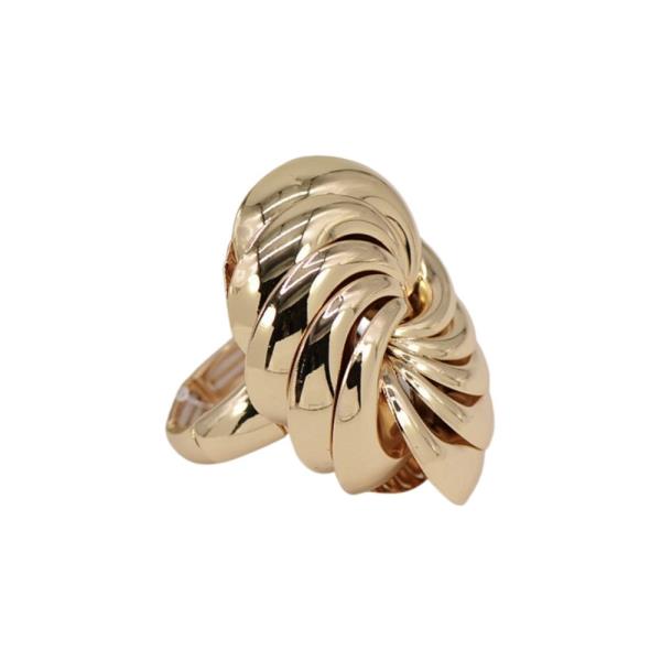METAL LAYERED KNOT STATEMENT RING