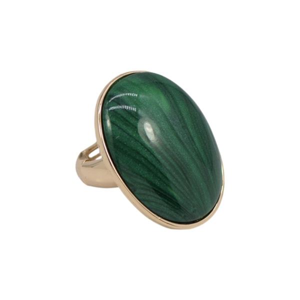METAL RESIN OVAL STATEMENT RING