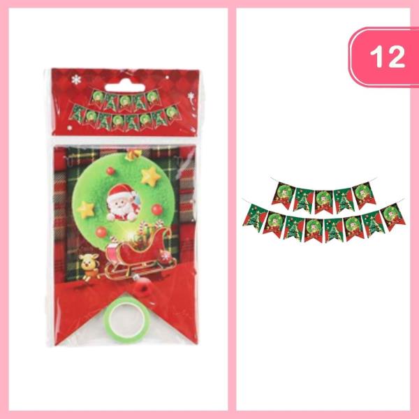 CHRISTMAS DECORATION BANNER (12 UNITS)