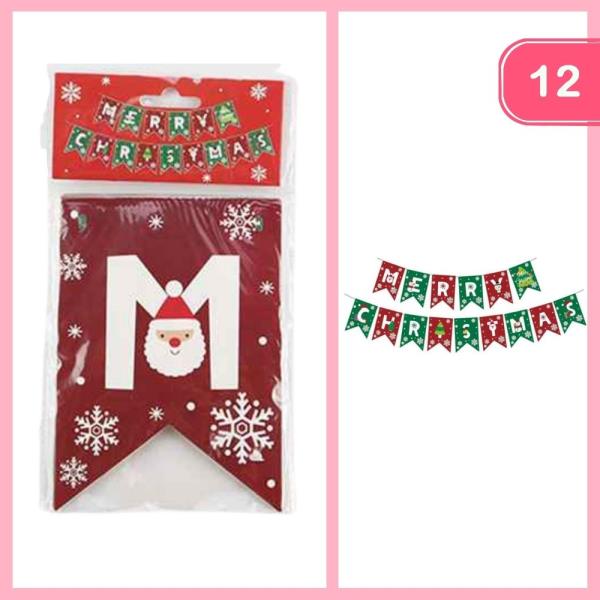 MERRY CHRISTMAS BANNER (12 UNITS)
