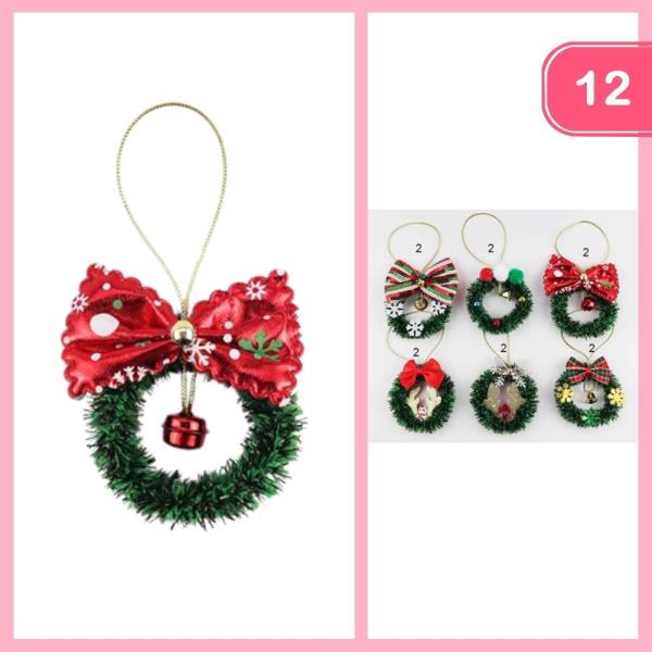 CHRISTMAS WREATH ORNAMENT (12 UNITS)