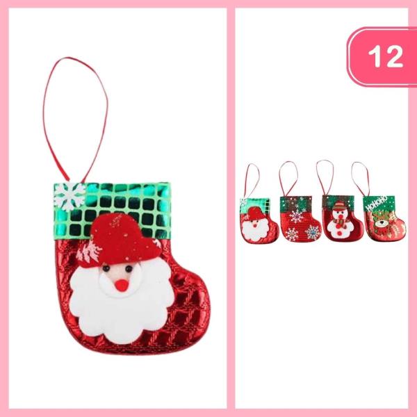CHRISTMAS STOCKING ORNAMENT (12 UNITS)