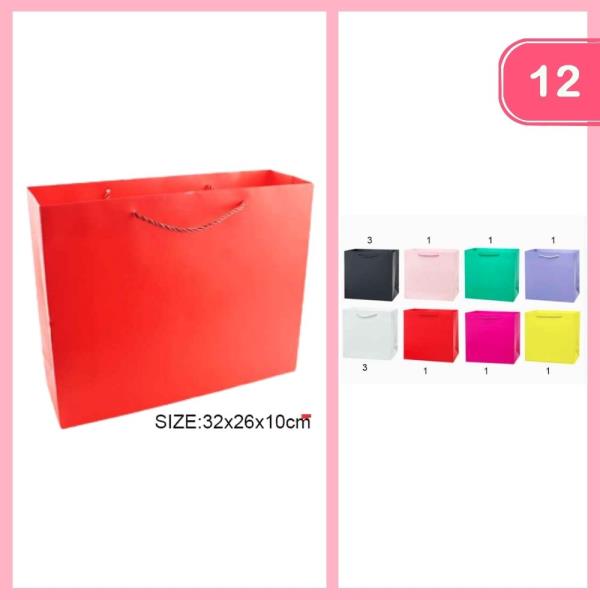 MULTI COLOR GIFT BAGS (12 UNITS)