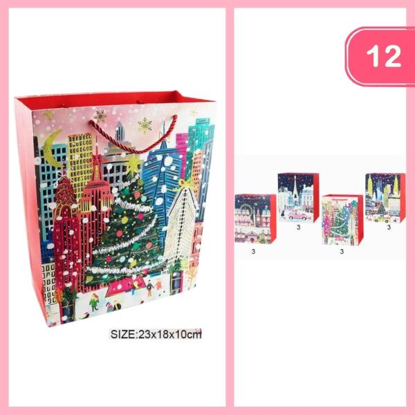 CUTE CHRISTMAS GIFT BAG (12 UNITS)