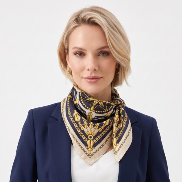 CLASSIC GOLD CHAIN COMPASS PRINT BANDANA