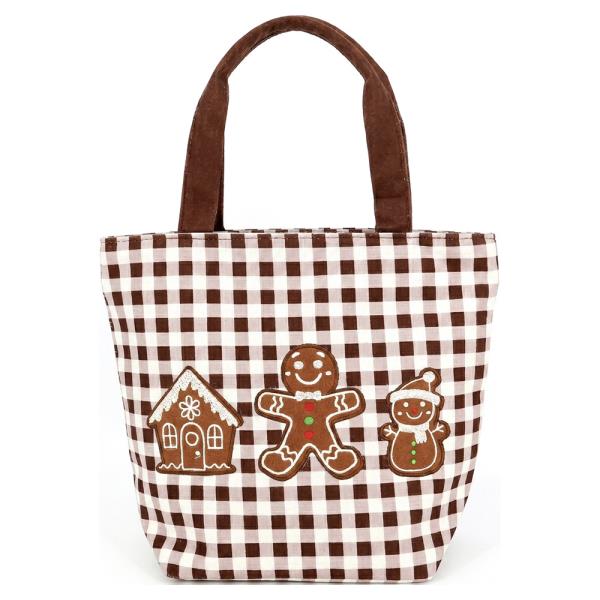 GINGERBREAD GINGHAM TOTE