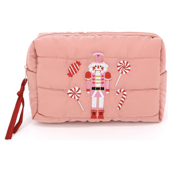 CANDY NUTCRACKER QUILTED PUFFER POUCH