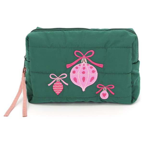 HOLIDAY ORNAMENT QUILTED PUFFER POUCH