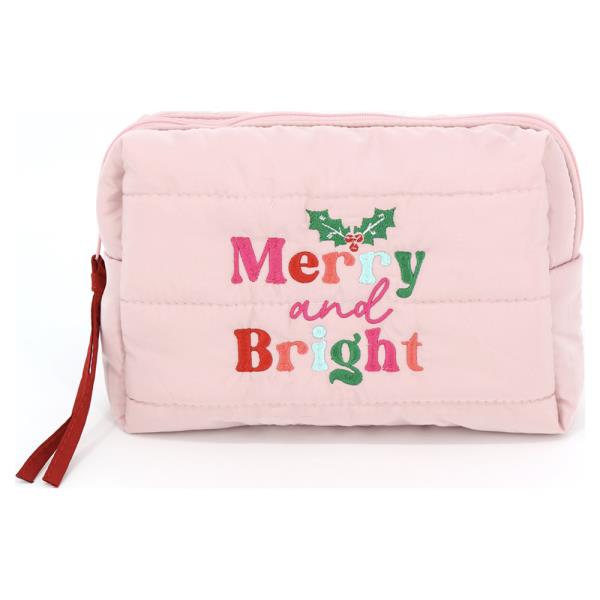 MERRY & BRIGHT QUILTED PUFFER POUCH