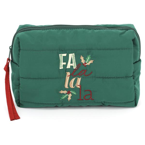 FA LA LA QUILTED PUFFER POUCH