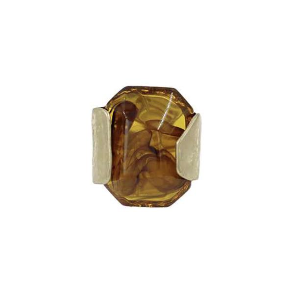 METAL RESIN RECTANGLE STATEMENT RING