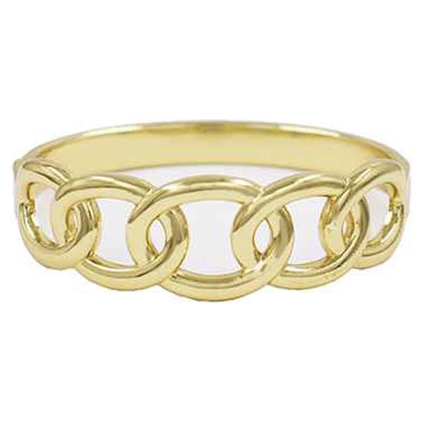 METAL INTERLOCKING OVAL HINGED BANGLE BRACELET