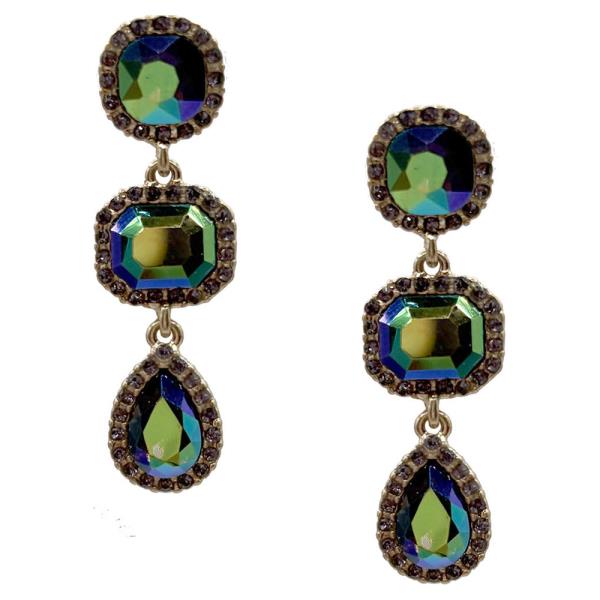 DIAMOND LINEAR CRYSTAL DROP EARRING