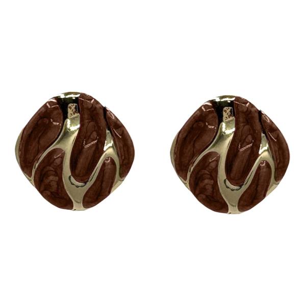 BLACK ENAMEL POST EARRING