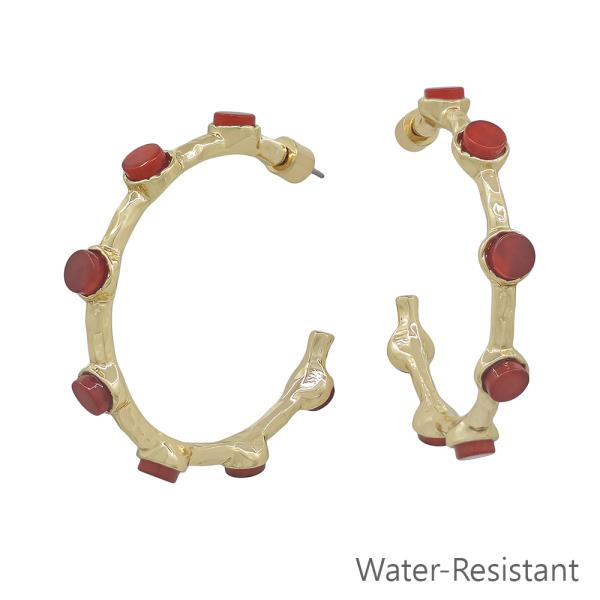 WATER RESISTANT HOOP EARRING