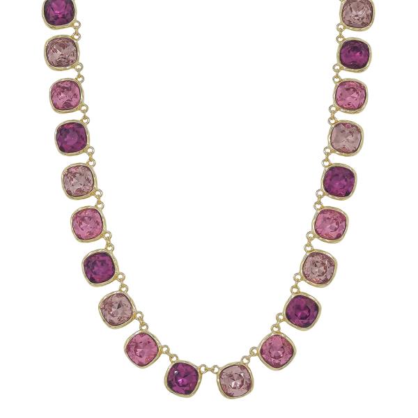 COLOR MIXED CRYSTAL SNAKE NECKLACE