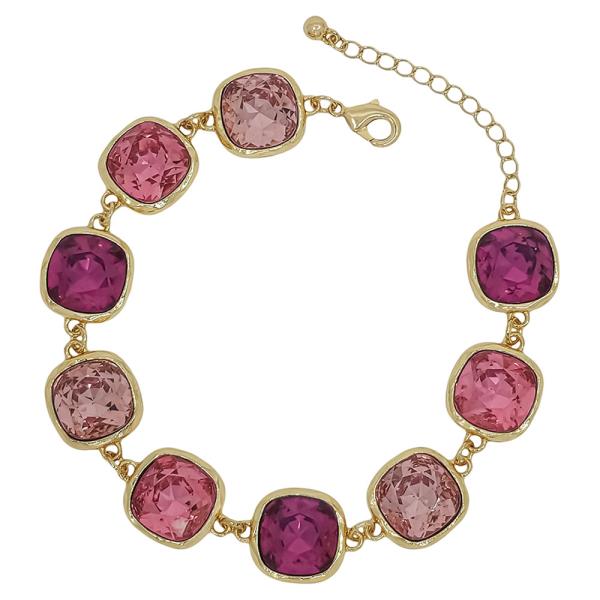 SQUARE STONE COLOR MIX BRACELET